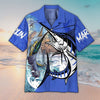 Maxcorners Unisex 3D Marlin Fish Hawaiian Shirt