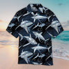 Maxcorners Unisex 3D Underwater Marine Fish Pattern Blue Hawaiian Shirt