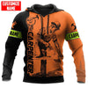 Maxcorners Personalized Name Orange & black Carpenter 3D All Over Printed HU120