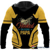 Maxcorners Hooked On Being Papa Personalized Name 3D Shirt