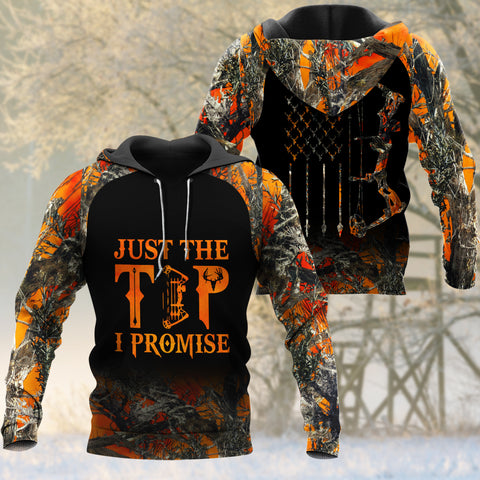 Maxcorners BowHunting Just The Tip I Promise Orange Camouflage Hunting Apparels