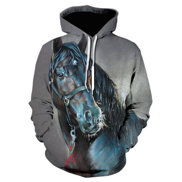 Maxcorners 3D Printing Horse Men Casual Fashion