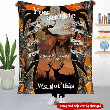 Maxcorners From our First Kiss Till Our Last Breath Couple 2Custom Fleece - Blanket