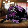 Maxcorners Custom Name Lava Skull Among Flowers Cap