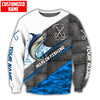 Maxcorners Marlin Fishing Jump In Boat Personalized Name 3D Shirt