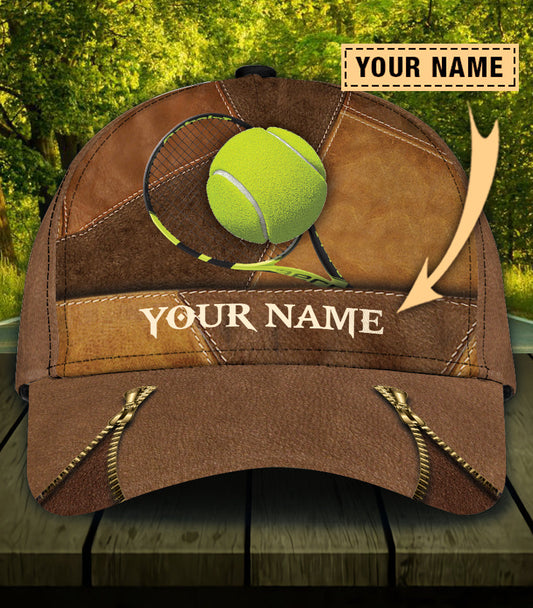 Maxcorners Tennis  Brown Personalized All Over Printed Cap