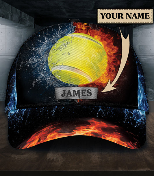 Maxcorners Tennis Fire Personalized All Over Printed Cap