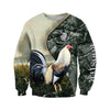 Maxcorners Love Rooster Camo All 3D Over Printed Unisex Hoodie