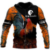 Maxcorners Rooster King Camo Looking Back All Over Printed Unisex Deluxe Hoodie