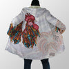 Maxcorners Rooster King Tribal Pattern All Over Printed Unisex Deluxe Hoodie
