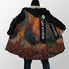 Maxcorners Rooster King Camo Orange All Over Printed Hoodie