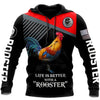 Maxcorners Like A Rooster All Over Printed Unisex Deluxe Hoodie