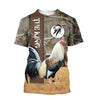 Maxcorners King Rooster All Over Printed Unisex Deluxe Hoodie