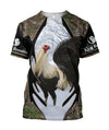 Maxcorners Rooster King Camo Light Green All Over Printed Hoodie