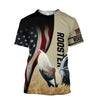 Maxcorners King Rooster American Flag All Over Printed Unisex Deluxe Hoodie