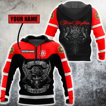 Maxcorners Personalized Firefighter 3D Red Shirt