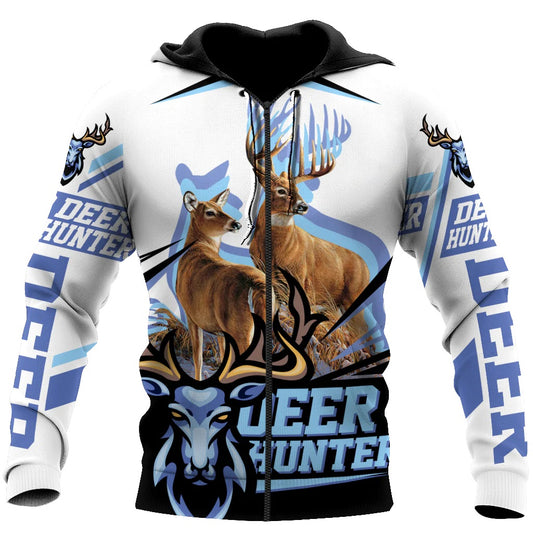 Maxcorners Deer Hunter 3D Over Printed Hoodie